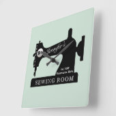 シームレスキルター裁縫ギフト裁縫機 スクエア壁時計 (傾斜)