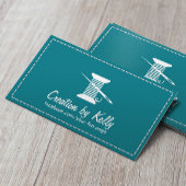 シームレスクラフタードレスメーカー裁縫プレーンティール（緑がかった色） 名刺