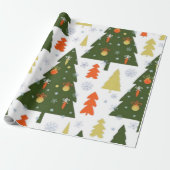 シームレスクリスマスパターン飾抱き枕 ラッピングペーパー (アンロールド)