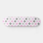 シームレスクロスパターンスケートボード スケートボード (横)