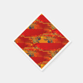 シームレスグラフィックデザイン – 赤オレンジI スタンダードカクテルナプキン (角)