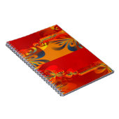 シームレスグラフィックデザイン – 赤オレンジI ノートブック (右側)