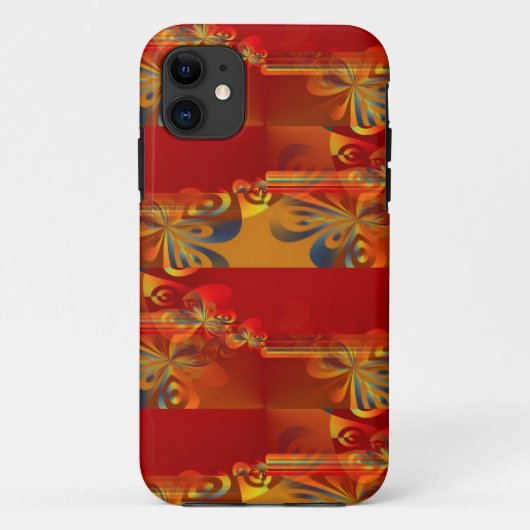 シームレスグラフィックデザイン – 赤オレンジI Case-Mate iPhoneケース (裏面)