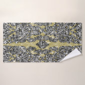  シームレスグランジなカンボジアフローラパターン バスタオル (バスタオル)