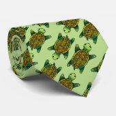 シームレスグリーンウォーター色インクタ描ートル ネクタイ (ロール)