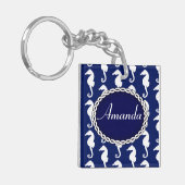 シームレスシーホース模様 キーホルダー (正面左)