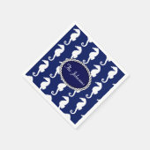 シームレスシーホース模様 スタンダードカクテルナプキン (角)