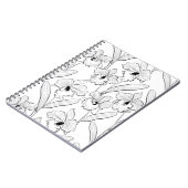 シームレススケッチオーキッドカトレヤの花トロピカル ノートブック (左側)