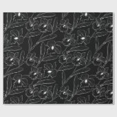 シームレススケッチオーキッドカトレヤの花トロピカル ラッピングペーパー (フラット)