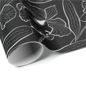 シームレススケッチオーキッドカトレヤの花トロピカル ラッピングペーパー (ロールコーナー)