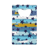 シームレススターパターン:多彩な背景 クレジットカード栓抜き (裏面)