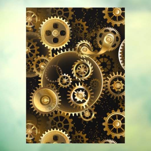 シームレススチームパンクブラスギア ウィンドウサイン (シート3)