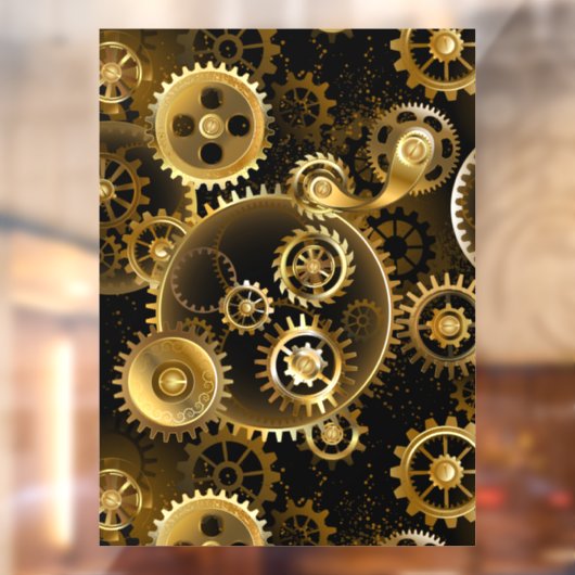 シームレススチームパンクブラスギア ウィンドウサイン (シート2)