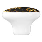 シームレススチームパンクブラスギア セラミックノブ (側面)