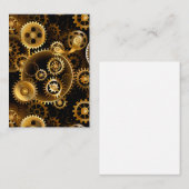 シームレススチームパンク真鍮ギア エンクロージャーカード (正面/裏面)