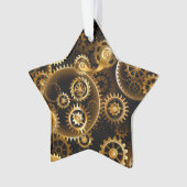 シームレススチームパンク真鍮ギア オーナメント (正面)