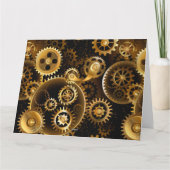 シームレススチームパンク真鍮ギア カード (裏面)