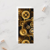 シームレススチームパンク真鍮ギア カード (正面/裏面インサイチュ)