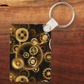 シームレススチームパンク真鍮ギア キーホルダー (裏面)