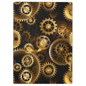 シームレススチームパンク真鍮ギア クリップボード (裏面)