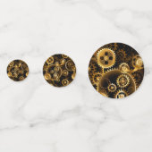 シームレススチームパンク真鍮ギア コンフェッティ (裏面)