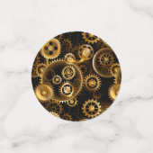 シームレススチームパンク真鍮ギア コンフェッティ (スモール正面)