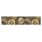 シームレススチームパンク真鍮ギア ショートテーブルランナー (横)