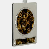 シームレススチームパンク真鍮ギア シルバープレートバナーオーナメント (右)