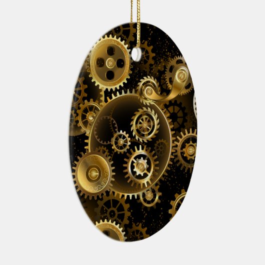 シームレススチームパンク真鍮ギア セラミックオーナメント (右)