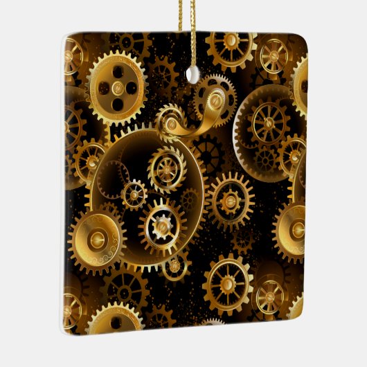 シームレススチームパンク真鍮ギア セラミックオーナメント (右)