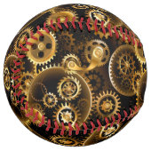 シームレススチームパンク真鍮ギア ソフトボール (正面左)