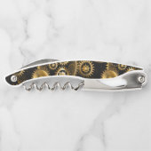 シームレススチームパンク真鍮ギア ソムリエナイフ (裏面)