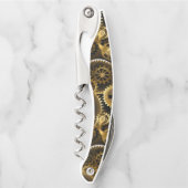 シームレススチームパンク真鍮ギア ソムリエナイフ (正面)