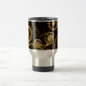 シームレススチームパンク真鍮ギア トラベルマグ (中央)