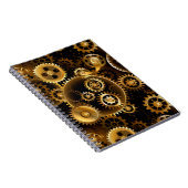 シームレススチームパンク真鍮ギア ノートブック (右側)