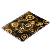 シームレススチームパンク真鍮ギア ノートブック (左側)