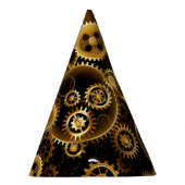 シームレススチームパンク真鍮ギア パーティーハット (右)