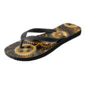 シームレススチームパンク真鍮ギア ビーチサンダル (アングル)