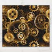 シームレススチームパンク真鍮ギア ビールラベル (シングルラベル)