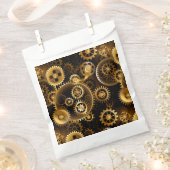 シームレススチームパンク真鍮ギア フェイバーバッグ (クリップ留めされた状態)