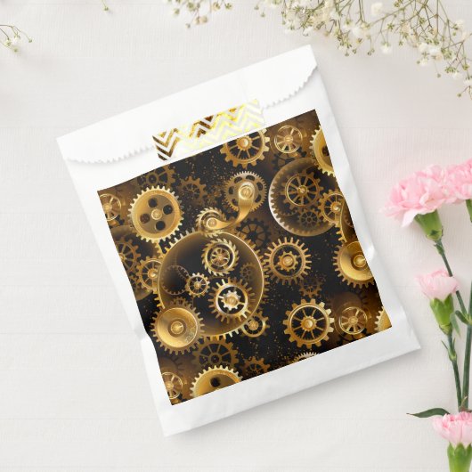 シームレススチームパンク真鍮ギア フェイバーバッグ (封をした状態)