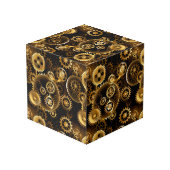 シームレススチームパンク真鍮ギア フォトキューブ (裏面アングル)