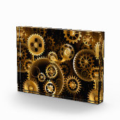 シームレススチームパンク真鍮ギア フォトブロック (右)