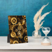 シームレススチームパンク真鍮ギア フォトプラーク (側面)