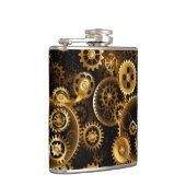 シームレススチームパンク真鍮ギア フラスク (右)