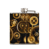 シームレススチームパンク真鍮ギア フラスク (裏面)