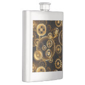 シームレススチームパンク真鍮ギア フラスク (右)
