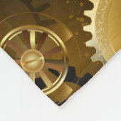 シームレススチームパンク真鍮ギア フリースブランケット (角)