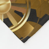 シームレススチームパンク真鍮ギア フリースブランケット (角)