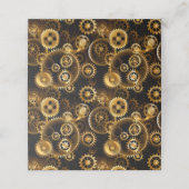 シームレススチームパンク真鍮ギア プレイスカード (外部開封)